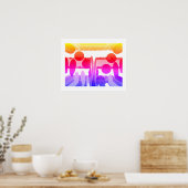 Sommerferien am Strand Kunst Poster (Küche)