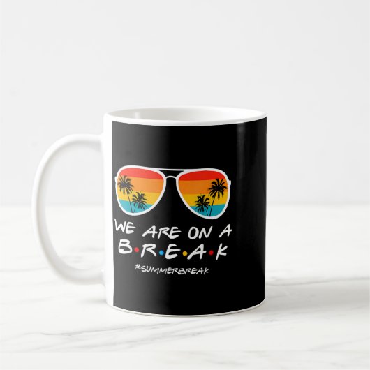 Sommerferien auf einer Pause Single letzter Schult Kaffeetasse (Links)