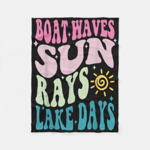 Sommerferien Boot Welle Sonnenstrahlen Nichts ist Fleecedecke