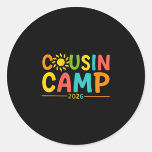 Sommerferien Cousin-Camp 2026 Erinnerungen schaffe Runder Aufkleber