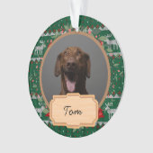 Sommerferien Custom Dog Foto Ornament (Vorderseite)