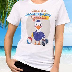 Sommerferien Dummer Gans Süßer Cartoon T-Shirt