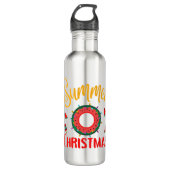 Sommerferien Edelstahlflasche (Vorderseite)