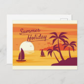 Sommerferien Feiertagspostkarte (Vorne/Hinten)