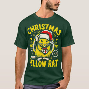 Sommerferien gelbe Ratte Liebhaber Lustiges Weihna T-Shirt