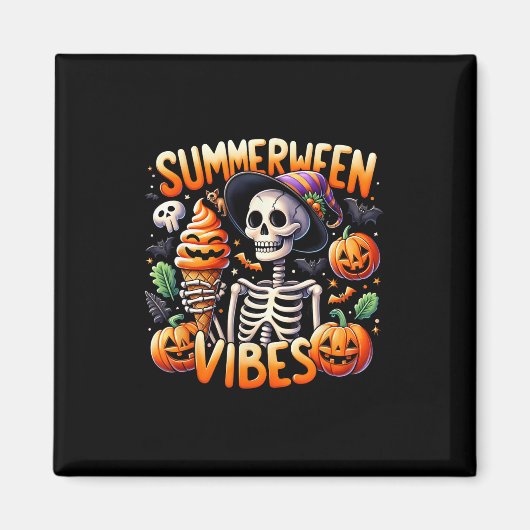 Sommerferien Halloween Skeleton Eis Magnet (Vorne)