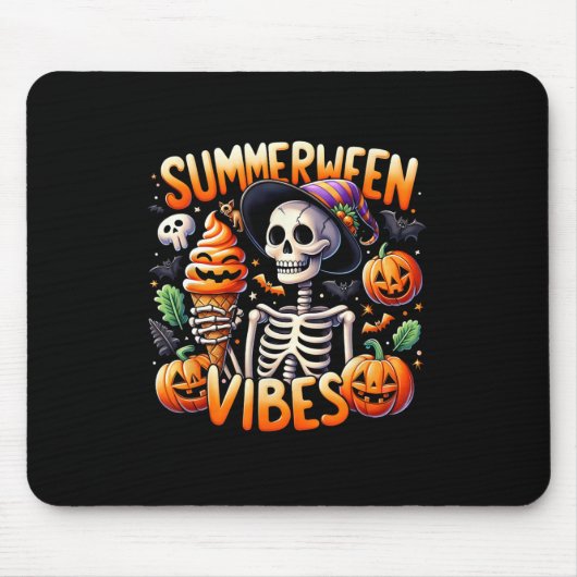 Sommerferien Halloween Skeleton Eis Mousepad (Vorne)