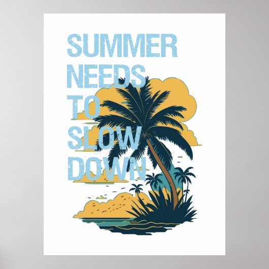 Sommerferien-Illustration. Poster (Vorne)