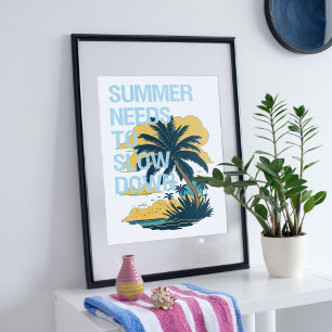 Sommerferien-Illustration. Poster