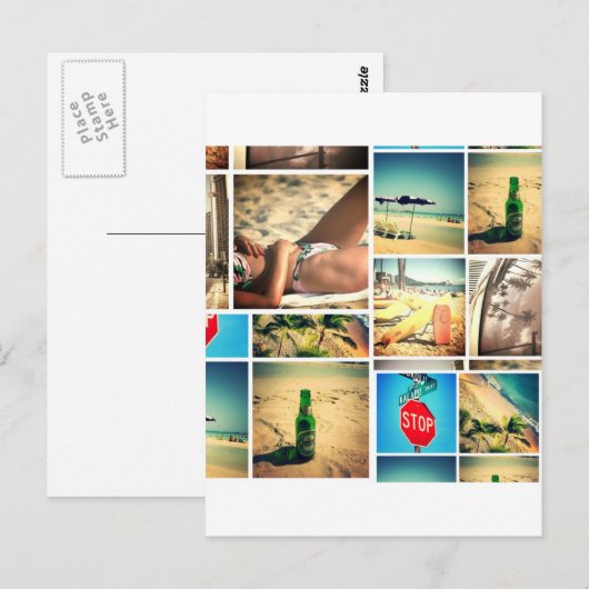 Sommerferien Postkarte (Vorne/Hinten)