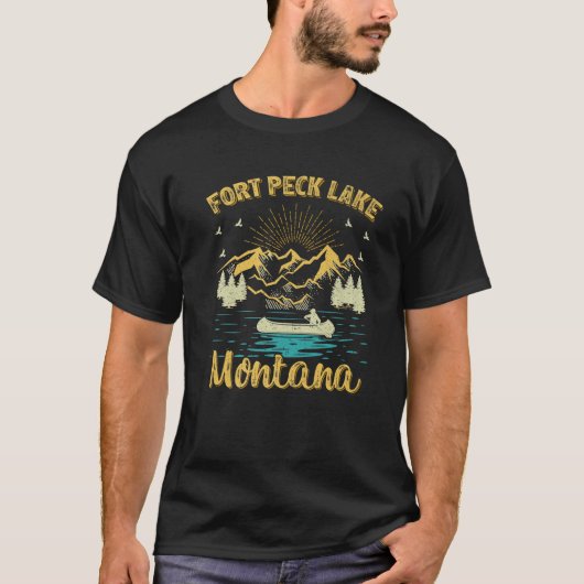 Sommerferien Retro Montana Fort Peck L T-Shirt (Vorderseite)
