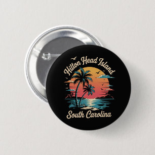 Sommerferien Retro South Carolina Button
