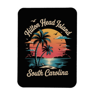 Sommerferien Retro South Carolina Magnet