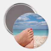 Sommerferien: runder Magnet (Vorderseite/Rückseite)