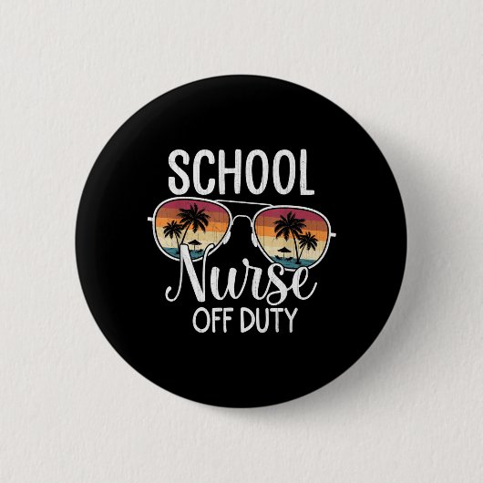 Sommerferien Schule Jahresende Schulkrankenschwest Button (Vorderseite)