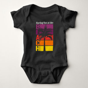 Sommerferien Spaß am Strand Retro Baby Strampler