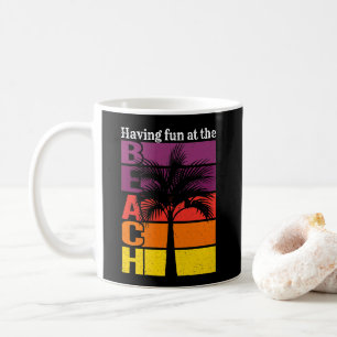 Sommerferien Spaß am Strand Retro Kaffeetasse