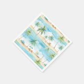 Sommerferien Strand Palmen - Serviette (Ecke)