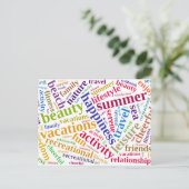 Sommerferien: Wolke Postkarte (Stehend Vorderseite)