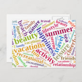 Sommerferien: Wolke Postkarte (Vorne/Hinten)