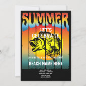 SOMMERFERIENFANG OCEAN SUNSET EINLADUNG (Rückseite)