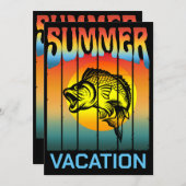 SOMMERFERIENFANG OCEAN SUNSET EINLADUNG (Vorne/Hinten)