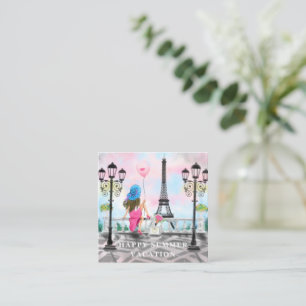 Sommerferienkarte Paris Eiffelturm Frankreich Mitteilungskarte