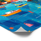 Sommerfest-Abstrakt Poster (Ecke)
