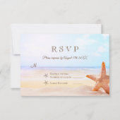 Sommerfeste Hochzeit des tropischen Starfish Beach RSVP Karte (Vorderseite)