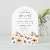 Sommerfeste Wildblume Einladung (Stehend Vorderseite)