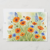 Sommerfeste Wildblume Einladung (Rückseite)