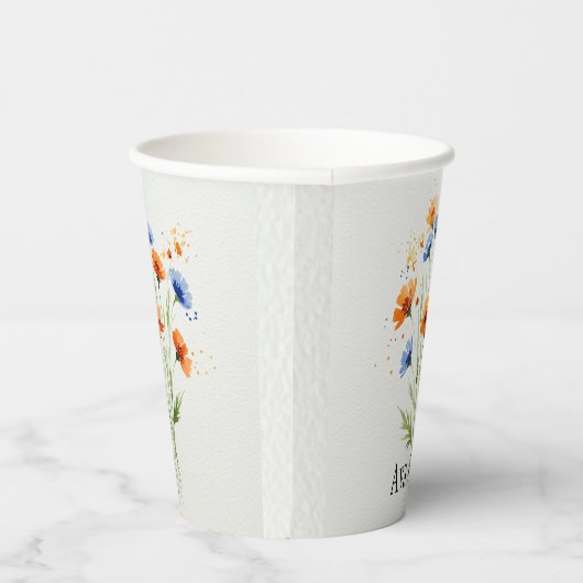 Sommerfeste Wildblume Pappbecher (Rechts)