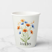 Sommerfeste Wildblume Pappbecher (Vorderseite)