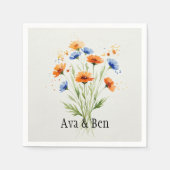 Sommerfeste Wildblume Serviette (Vorderseite)