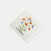 Sommerfeste Wildblume Serviette (Ecke)