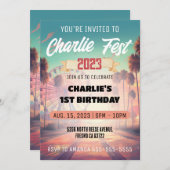 Sommerfestival Geburtstagsparty Einladung (Vorne/Hinten)