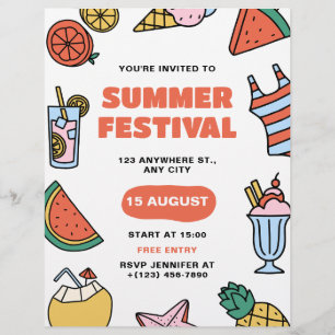 Sommerfestparty, Kinderfest Sommerparty Flyer