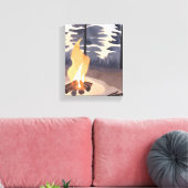 Sommerfeuer | Wasserfarbenwelt Landschaft Leinwanddruck (Insitu (Wohnzimmer))