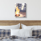 Sommerfeuer | Wasserfarbenwelt Landschaft Leinwanddruck (Insitu (Schlafzimmer))