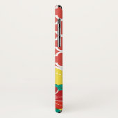 Sommerfiesta Rote Blumenquatrefolie mit Namen Case-Mate iPhone Hülle (Hinten/Links)