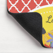 Sommerfiesta Rote Blumenquatrefolie mit Namen Mousepad (Ecke)