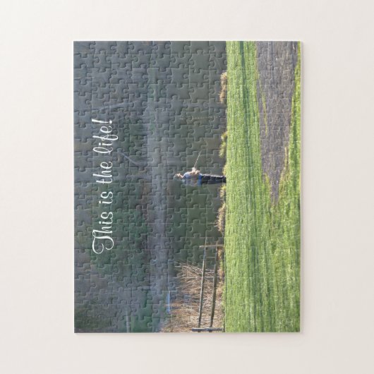 Sommerfischerei am Teich Puzzle (Vertikal)