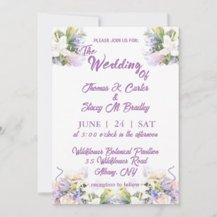 Sommerflieder Wilde Blumen Romantische Hochzeit  Save The Date