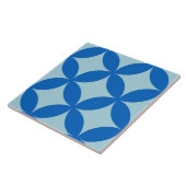 Sommerfliese mit Azurkeln auf Babyblau Fliese (Seite)