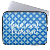 Sommerfliese mit Azurkeln auf Babyblau Laptopschutzhülle (Vorderseite)