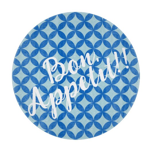 Sommerfliese mit Azurkeln auf Babyblau Schneidebrett (Vorderseite)