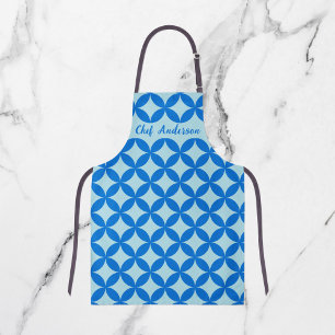 Sommerfliese mit Azurkeln auf Babyblau Schürze