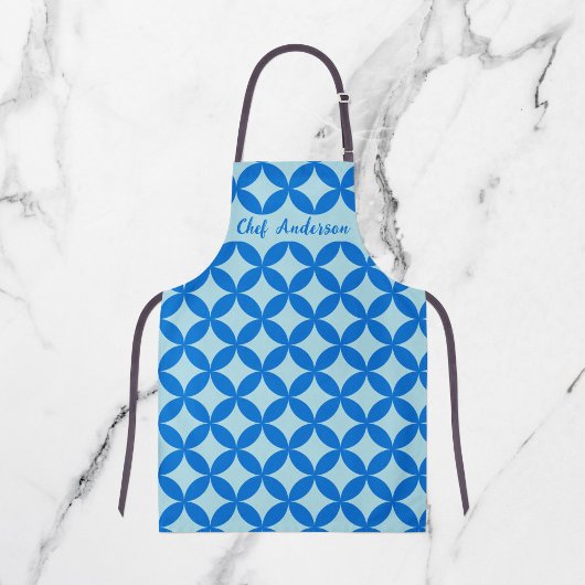 Sommerfliese mit Azurkeln auf Babyblau Schürze