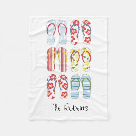 Sommerflip Flops Blanket Fleecedecke (Vorderseite)