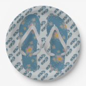 Sommerflip Flops Pappteller (Vorderseite)